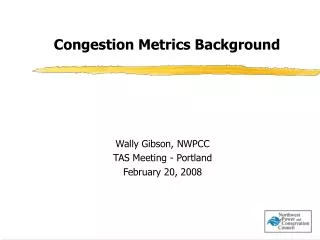 Congestion Metrics Background