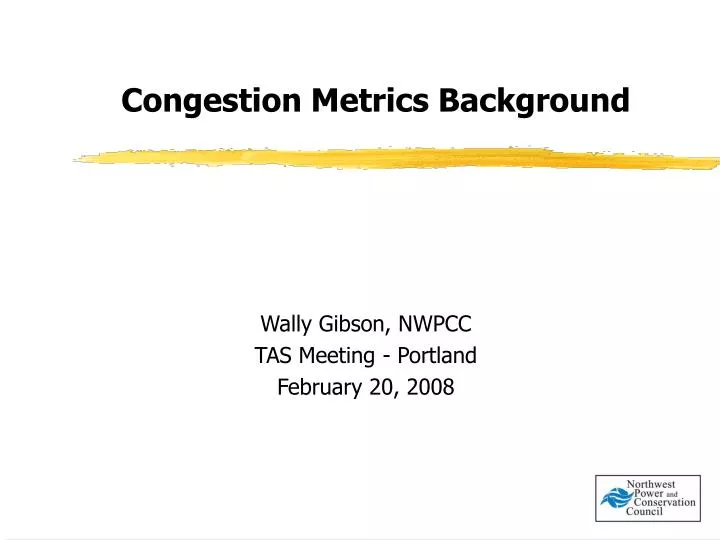 congestion metrics background