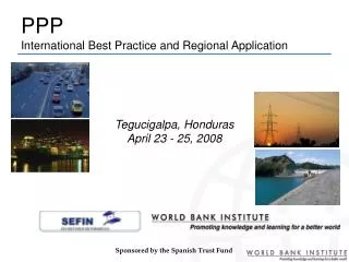 PPP International Best Practice and Regional Application