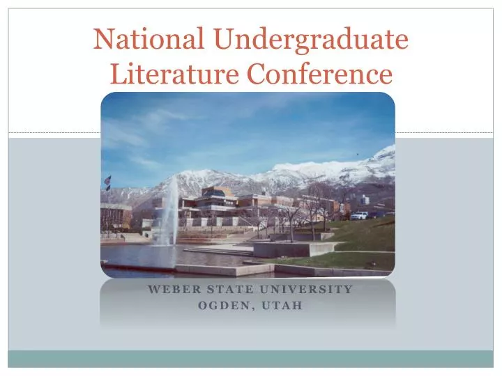 national undergraduate literature conference