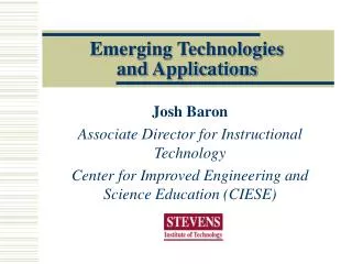 emerging technologies and applications