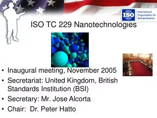ISO TC 229 Nanotechnologies