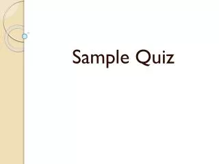 sample quiz