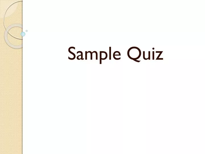 sample quiz