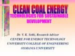 Clean Coal Energy Technologies for Sustainable Development in Power Generation - slide 1