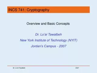 incs 741 cryptography