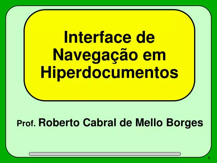 interface de navega o em hiperdocumentos