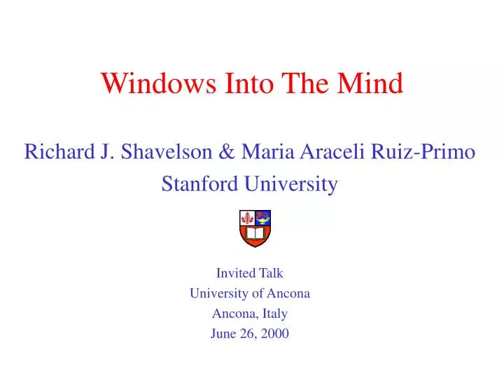 windows into the mind