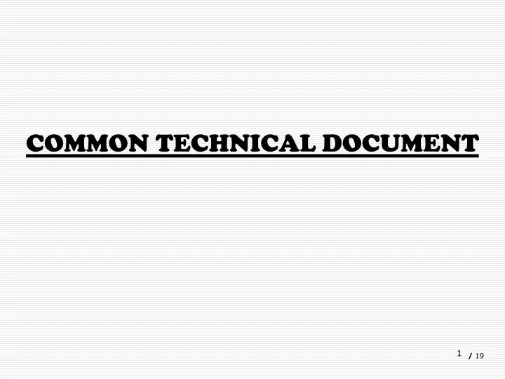 common technical document