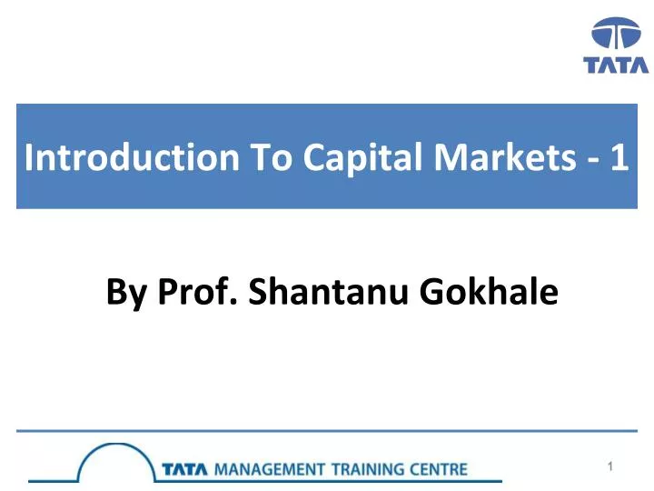 introduction to capital markets 1