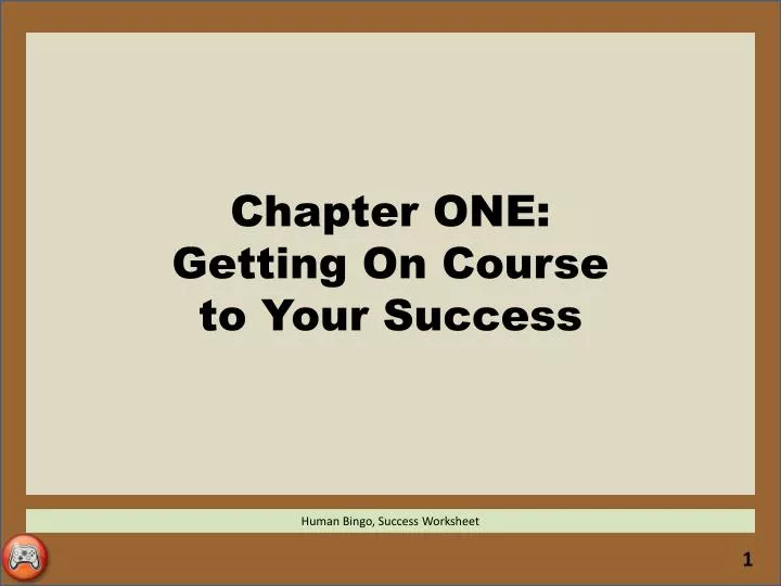 chapter one getting on course to your success
