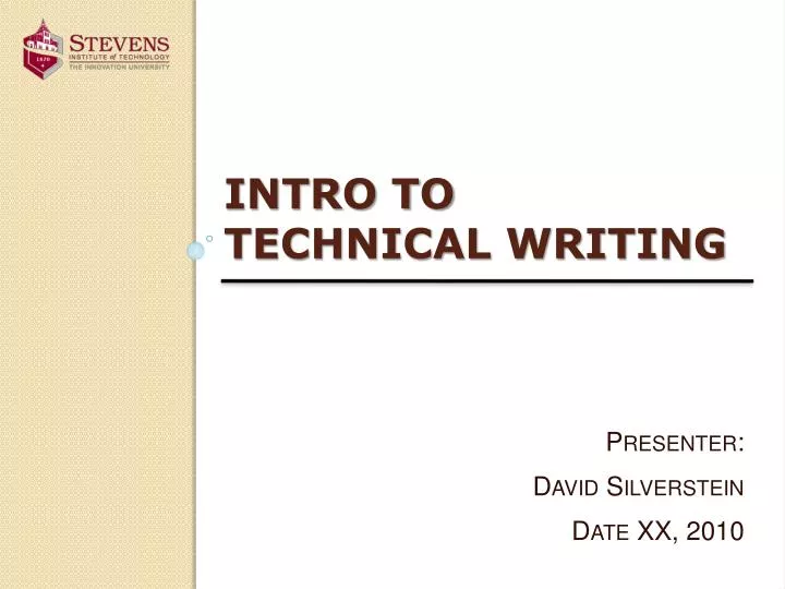 intro to technical writing