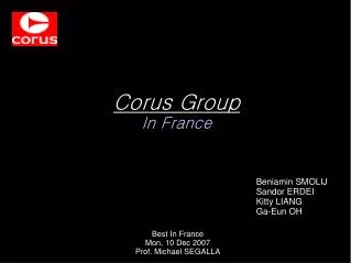 Corus Group In France
