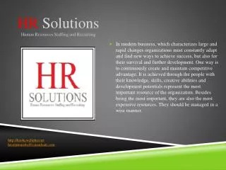 HR Solutions Human Resources Staffing and Recruiting