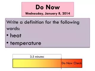 Do Now Wednesday, January 8, 2014