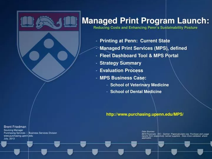 managed print program launch reducing costs and enhancing penn s sustainability posture