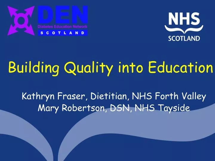 building quality into education
