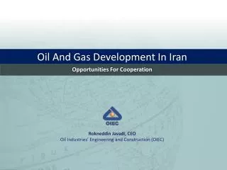 Oil And Gas Development In Iran