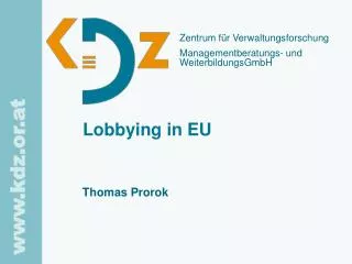 Lobbying in EU