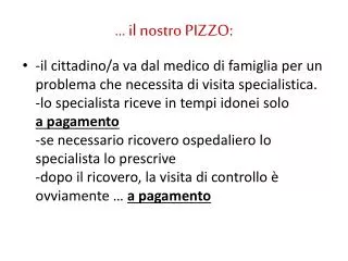 il nostro pizzo