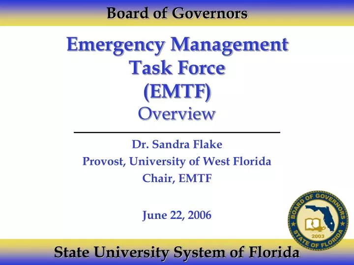 emergency management task force emtf overview
