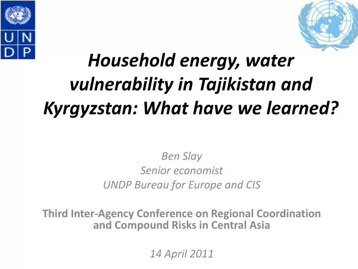 household energy water vulnerability in tajikistan and kyrgyzstan what have we learned
