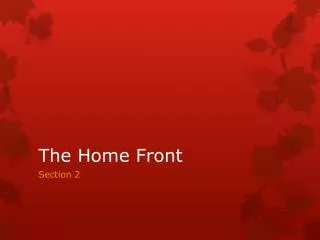 The Home Front