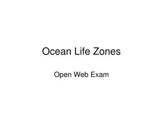 Ocean Life Zones