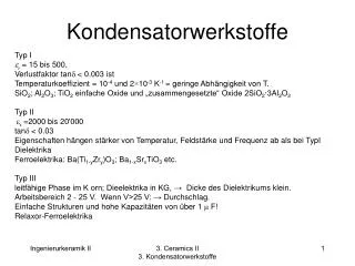 kondensatorwerkstoffe