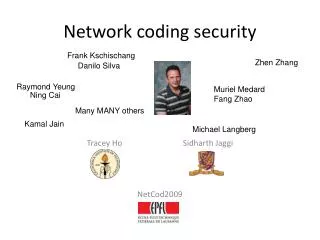 Network coding security