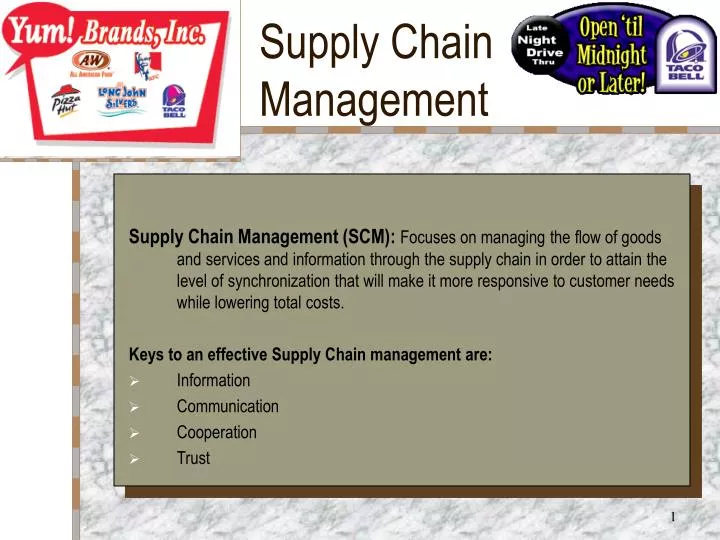 supply chain management