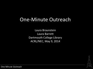 One-Minute Outreach