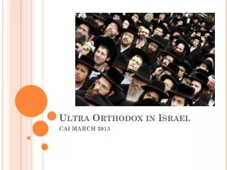 Ultra Orthodox in Israel