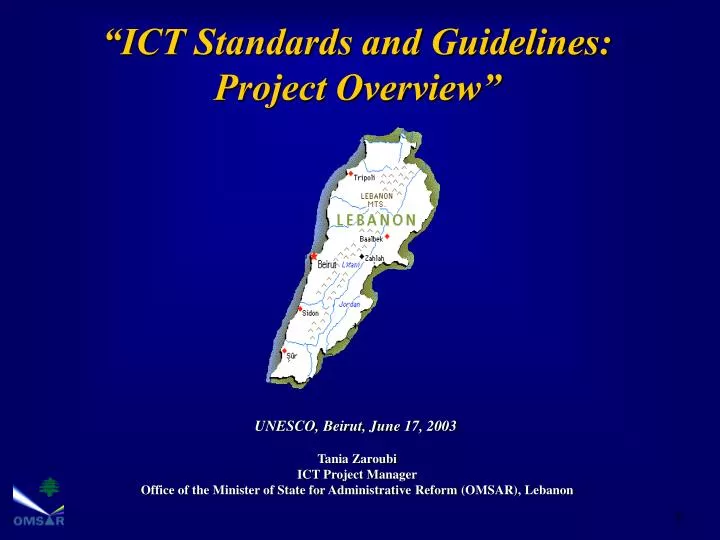ict standards and guidelines project overview