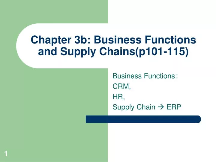 chapter 3b business functions and supply chains p101 115