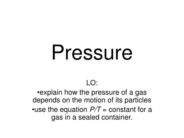 pressure