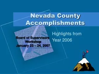 Nevada County Accomplishments