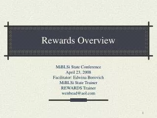 Rewards Overview