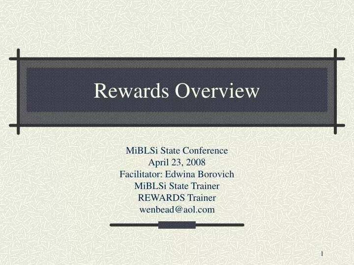 rewards overview