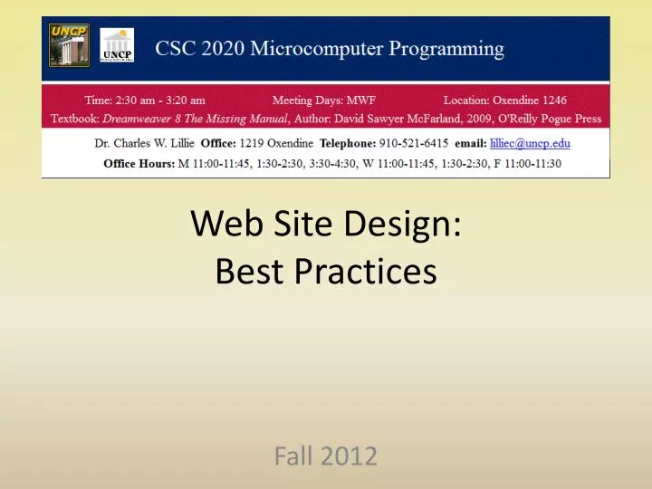 web site design best practices