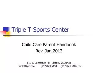 Triple T Sports Center