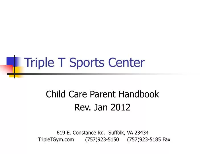 triple t sports center