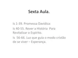 sexta aula