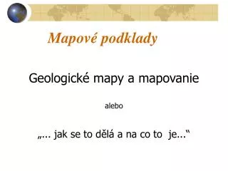 mapov podklady