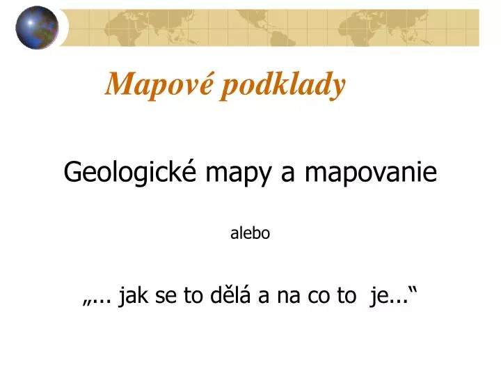 mapov podklady