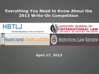 Everything You Need to Know About the 2013 Write-On Competition