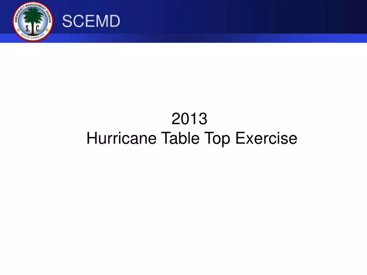 2013 hurricane table top exercise