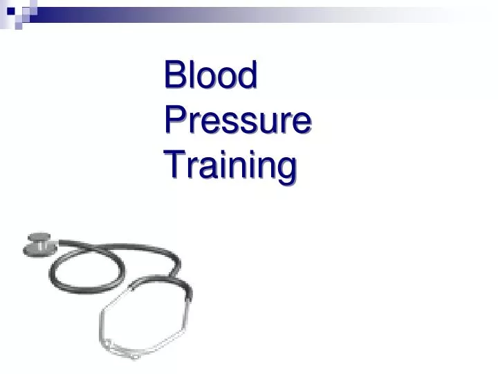 blood pressure training