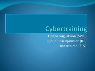 Cybertraining