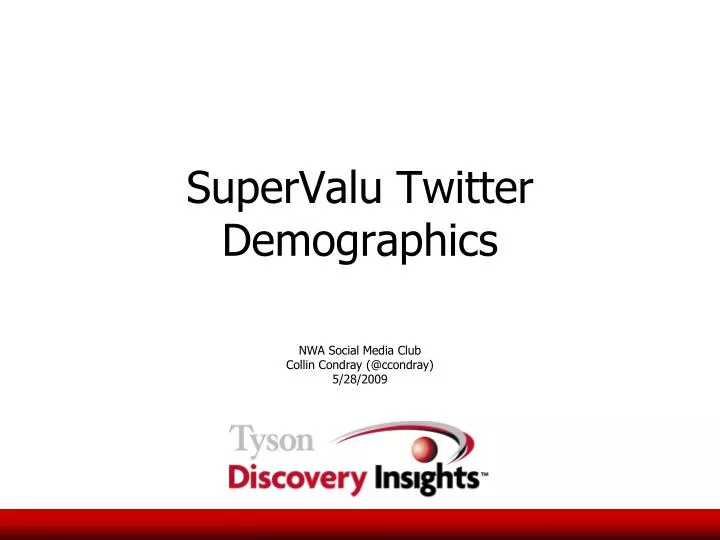 supervalu twitter demographics